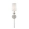 Z-Lite Emily 1 Light Wall Sconce, Brushed Nickel & White 807-1S-BN - alternate 6